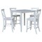 International Concepts Square 36 in x 36 in CounterHeight Dining Table, 4 X-Back Stools, White, 36 in W, 36 in L, 36 in H K08-3636-S6132-4 - alternate 1